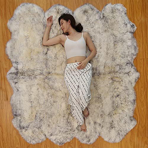Altlue Grand Tapis Peau Mouton Veritable Grand Tapis Fourrure Naturel Peau De Bete (Size : 8p(185 * 200cm))
