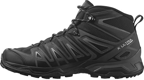 Salomon X Ultra Pioneer Mid Gore-Tex wasserdichte Herren Outdoorschuhe, Outdoor-bereit, Sicherer Fußhalt, Stabil und gedämpft, Black, 42
