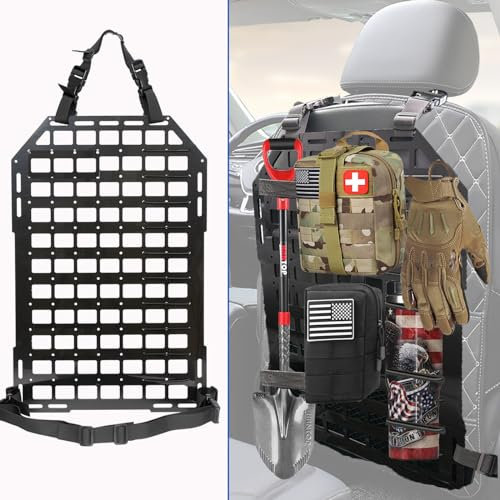 DJJUAJK Molle Panel Auto 58cm*36cm Molle Rücksitz Rückenlehnen Organizer Taktisch Lagerung Abs-Kunststoff Umweltfreundlich und Vielseitig 1Stück