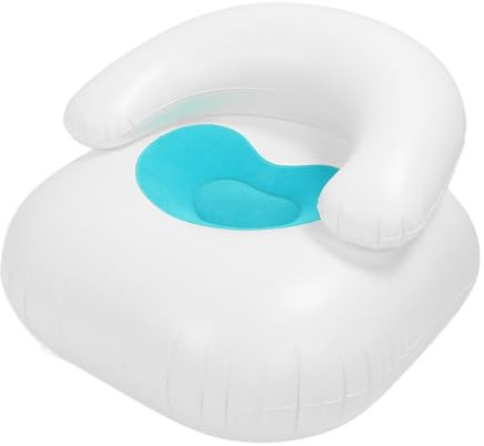 Herzförmiger, Schnell Aufblasbarer Gaming-Stuhl, 19 X 35 X 35 Zoll, Tragbares Aufblasbares Sofa, Lounge-Sessel, Bequemes Aufblasbares Einzelsofa Zum Entspannen (Blau)