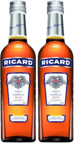 RICARD Pastis de Marseille Apéritif anisé - 45%, 35cl (Lot de 2)
