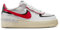 NIKE Air Force 1 Shadow, Sneaker Donna, White Gym Red Black Metallic Silver, 38.5 EU