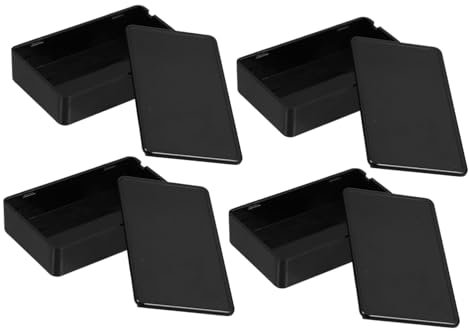 jojofuny 4pièces Boîte De Rangement Secrète Plastique Noir Avec Compartiment Pour Stocker Bijoux Sécurité