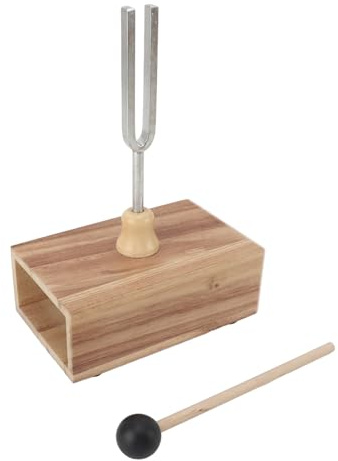 512HZ Heilende Stimmgabel Set mit Hölzerner Resonator Box für Meditation Yoga Sound