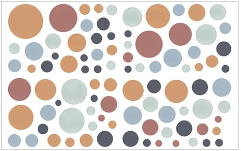 Wandsticker Punkte Set, 90 Stück Bunt Wandtattoo Klebepunkte Polka, Dots Wandaufkleber,Tupfen Wandsticker für Mädchen Junge Schlafzimmer, Selbstklebend Kreise Stickers Babyzimmer Deko