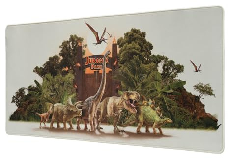 Grupo Erik Large Mouse Mat - Jurassic Park Gifts | Gaming Mouse Pad XXL 80 x 35 cm - 31.5 x 13.8 in, Desk Mat Large, Gaming Desk Accessories | Jurassic World Rebirth Gifts under 20 Pounds