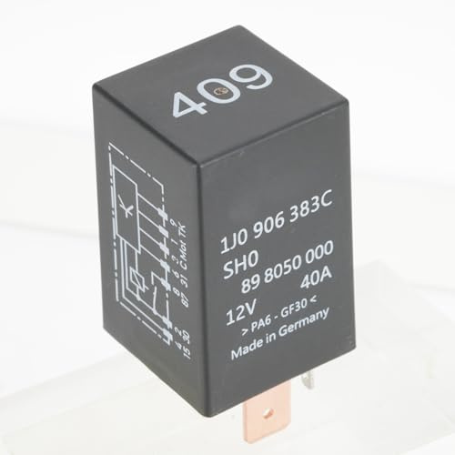 Relé de bomba de combustible de conexión rápida 1J0906383C #409 12VDC 40A 7 pines compatible con 1J0906383B