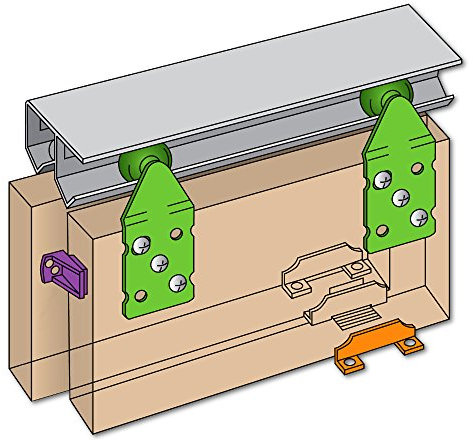HENDERSON Double Top Double Track Sliding Door Gear - 1500mm