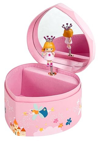 Trousselier 6230502 Musikspieluhr in Herz-Form, Prinzessin, Spieldose für Kinder