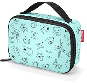 reisenthel thermocase kids cats and dogs mint – Kleine Kühltasche für Kosmetik, Medikamente, Snacks u. v. m. – Aus wasserabweisendem Material