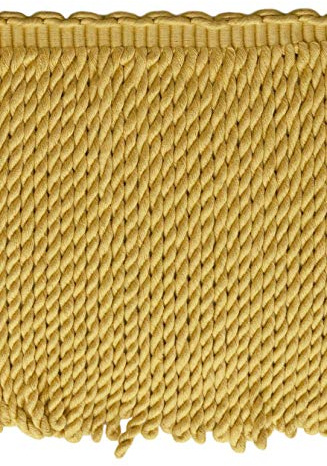 DecoPro 21926 - Borde de Flecos de 23 cm, Color Dorado – D03, se Vende por el Patio (1 Yarda = 91 cm/3 pies/36 Pulgadas)