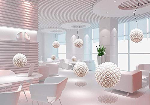 Papel tapiz fotográfico bolas de expansión de habitación roja XXL, papel tapiz con motivos, ventana de papel tapiz de seda, efecto 3D - 300x210 CM