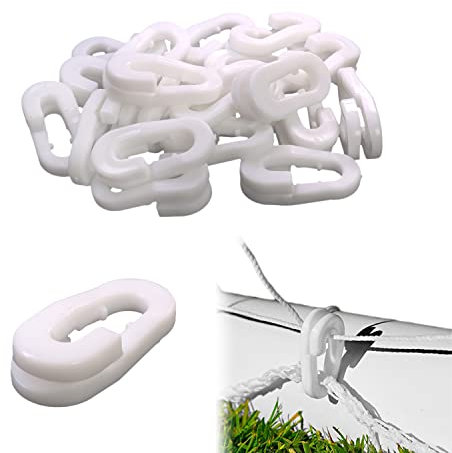 DBOO 20 Stück Fußballnetz Clips Fußball Tornetz Clips Fußball Tor Zubehör Kunststoff Netz Clips Weiß Fußball Netz Clips für Outdoor Sport Fußball Fußball Tennisspieler Teammates