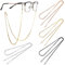 WHC 4 Stück Brillenkette Sonnenbrillen kette für Lesebrillen Brillenband Masken Mundschutz Kette Oma Brille Mit Glasses Chain für Damen und Herren Gold/Silber/Schwarz/Rose Gold