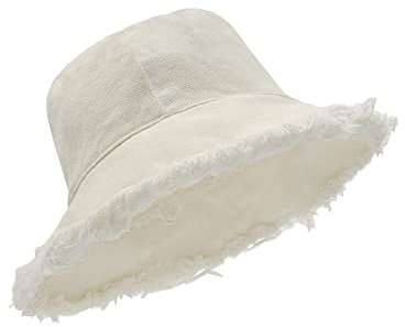 Zylioo XS/S Ausgefranster Anglerhut Für Kleinen Kopf,Frayed Sonnenschutz Fischerhut, UV/UPF 50+ Bucket Hat