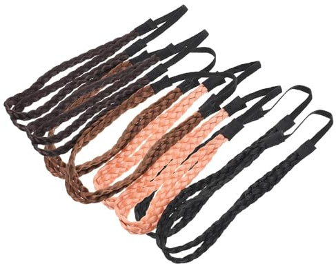 8 Piezas Diadema Trenzada Diademas Trenzadas for Mujer Trenza de Cabello Lazos for el Cabello for Mujer Bandas elásticas for el Cabello Peluca Trenzada Diadema Trenzada for Mujer Miss Fake Braid Popul
