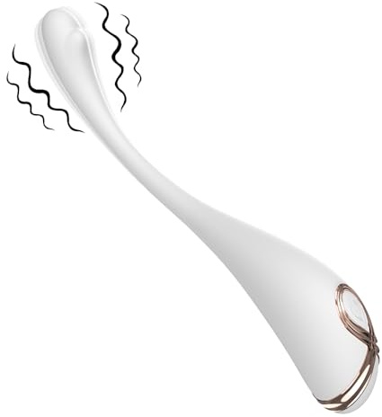 TYDAY Damen Magic Wand G-Punkt Klitoris Masturbator Nippelstimulator mit 9 Vibrations Kann für Analdilatation und Silikon-Sexspielzeug verwendet werden Vibrator mit Klitorisstimulation (weiß)