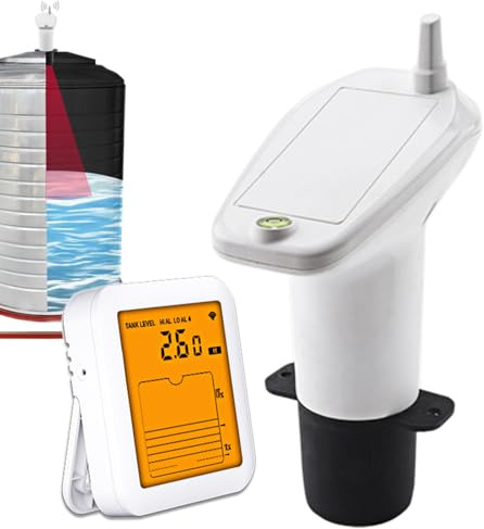 Indicatore di Livello Serbatoio d'Acqua,Rilevatore di Preciso Ad Ultrasuoni Multifunzionale con Display Digitale per Misuratore Capacità e Contenitore Domestico