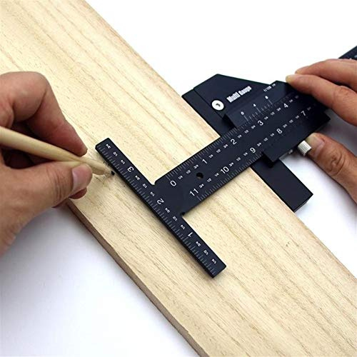 De alta precisión de la madera T Tipo multifunción Regla Scriber medición Carpintería gramil carpintero Herramientas de bricolaje