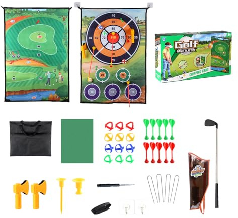 Alfombra de juego de golf, alfombra de juego de golf,Gran alfombrilla de entrenamiento de doble cara para entrenamiento de - grande de dardos, chips, kit de entrenamiento para j