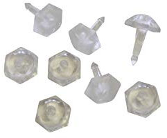 Gardinia Faltenstecker für Vorhangschiene, Kunststoff, Glasklar, 50 Stück