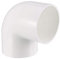 sourcing map 2 Stück PVC Rohrverschraubung Rohrverbinder Ellenbogen Form 75 mm Slip 90 Grad