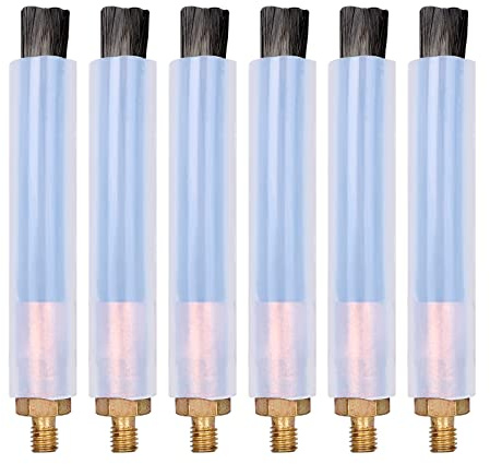 DOUYUDAO 6PCS Weld Bead Cleaning Brush, Copper Head Weld Brush for Welding Bead Seam Polishing Machine M6 type (6PCS-M6)