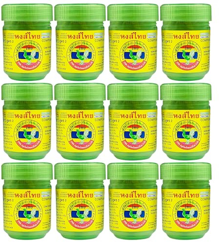 Hong Thai inhalationsmedel, Hongthai Brand inhalanter, Grön flaska - 12 x 40 g (12 stycken)