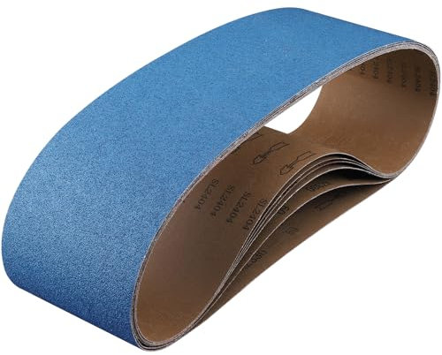 Shineboc Sanding Belt 150 x 1220 mm, 6PCS Sander Belts 40/60/80/120/240/400 Grit for Polishing Metal, Wood