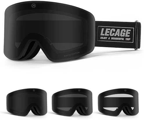 Skibrille Selbsttönend-Photochrome für Verschiedene Lichtverhältnisse, Rahmenlose Schneebrille: Ultra HD & Breitere Sicht, Anti-Nebel UV400 OTG, Brille Helmkompatibel für Ski/Snowboard, Herren Damen