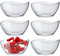 KONZEPT Lot de 6 petits saladiers en verre - 310 ml - Empilables - Idéal comme bols à céréales, bols de service, bols à collation et bols à dessert