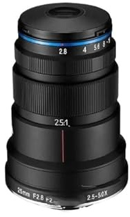 Objectif Ultra Macro Venus Optics Laowa 25 mm F2.8 Plein Format 2,5-5x, Compatible avec Les Montures Sony E, Canon EF/RF, Nikon F/Z, Pentax K et Leica L.(for RF)