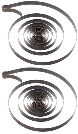 ZUNOXAZ 2 St Mekanisk Klockfjäder i Stål Väckarklocka Mainspring Slitstark Reservdel för Vinduppdragna Klockor Enkel Installation och Förbättrad Tidshållning
