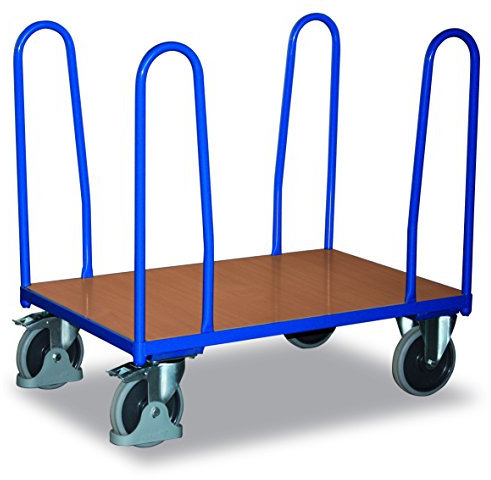Kastenwagen mit Holz RAL5010 Enzianblau Transportwagen
