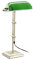 Relaxdays Lampada Ministeriale Verde da Tavolo Vetro Decorativa Retro Effetto Ottone HxLxP: 52 x 27 x 18 cm Bronzo