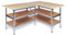 Ondis24 Werkstatt-Set Ecklösung Sparfuchs-Uwe 180 x 120 x 92 cm (H), 2X Werkbank aus Metall, melaminbeschichtete Arbeitsplatte, Problemlöser für Ecke