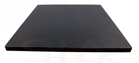 Generic | 12 Square Black Cake Drum | 13MM Thickness | For Weddings, Parties, Celebrations