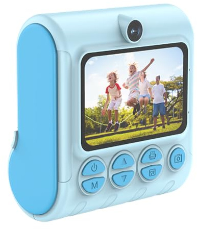 LYEAA Appareil photo numérique à instantanée à double objectif MP pour enfants – Vidéo 1080p, écran 2,4 et papier photo