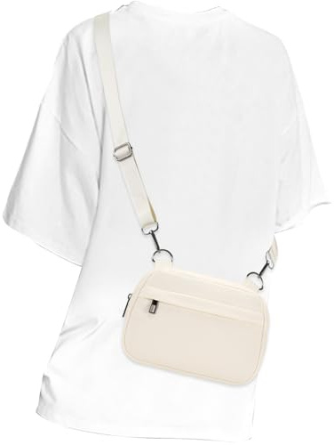 MAXTOP Kleine Crossbody Bag Damen Herren Umhängetasche Damen Handy Gürteltasche Geldbörse Fanny Pack mit verstellbarem Gurt für Reisen Casual Festival Geschenke Aprikose