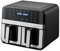 PERZOE Friteuse Sans Huile, 1800W Friteuse Air Fryer, 9L Dual Zone Air Fryer Avec Fenêtre de, Friteuse Sans Huile Avec 2 Tiroir, 9-en-1 Programmes de Cuisson, Écran Tactile, Fonction Rendez-Vous-Vo