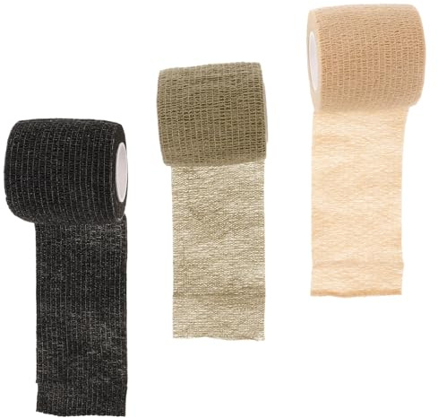 CONGARTENO 3 pièces Bandes Élastiques de Contention Camouflage Ruban Adhesif Non Tissé Souple et Respirant Protection Sportive pour Genoux Poignets et Chevilles pour Randonnée et Activités