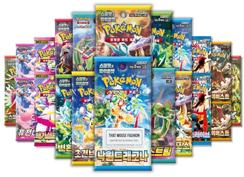 Lot de 10 boosters coréens | Authentifié TCYM | Cartes Pokémon coréennes | Pack Booster Pokémon Mystère 10 | Écarlate et Violet | Épée et Bouclier
