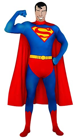 Rubies 880520M Superman Costume Superman Full-Body Stretch Costume, Medium, Men's Halloween