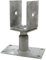 Connex Pfostenträger - 80-150 mm - chromfarbig - feuerverzinkt - zum Aufschrauben - höhenverstellbar, seitenverstellbar von 80 – 150 mm / Einschlaghülse / Pfostenanker / U-Pfostenträger / HV4270