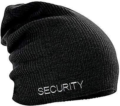 Fan-O-Menal Longbeanie Slouch-Beanie mit Einstickung - Security - 54406 versch. Farben (schwarz)