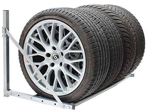 TRUTZHOLM Reifenregal Reifenwandhalterung ausziehbar für 4 Räder Reifenhalter Kompletträderhalter
