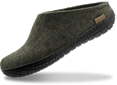 glerups dk modell BR-02 unisex – vuxna filttofflor, kvinnor, män huettskor, filttoffel toffel toffel toffel toffel puschor stövlar, skog, 39 EU / 6 UK