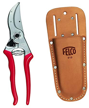 Original Felco Modell 4 Gartenschere und Holster – Gartenschere mit Ledertasche