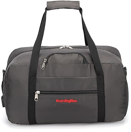For United Airline Jet Blue 17 Inches Personal Item Under Seat Duffel Bag With Pillow And USB Port(Gray)