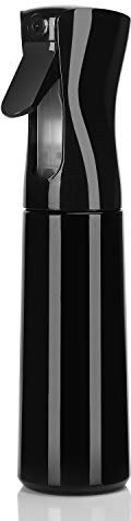 MaoXinTek Flacone Spray Acqua di Plastica per Parrucchieri Riutilizzabile Bottiglia Spray per Barbiere, Strumento per Capelli (Nero-300ml)